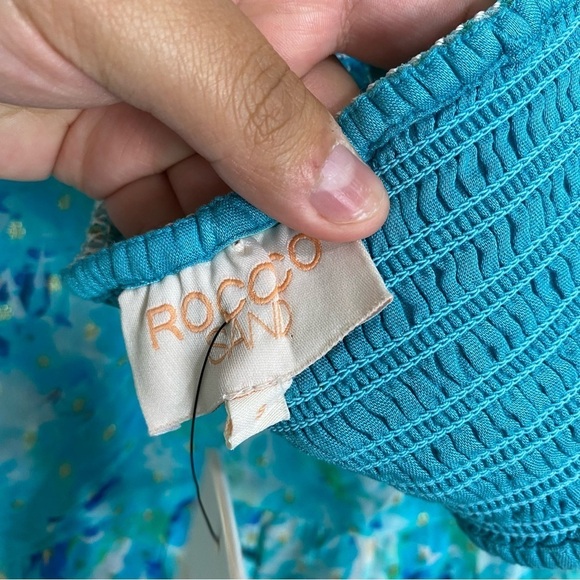 Rococo Sand Nesh Dress Blue Aqua‎ Cut Out Mini Sz S - Picture 3 of 7